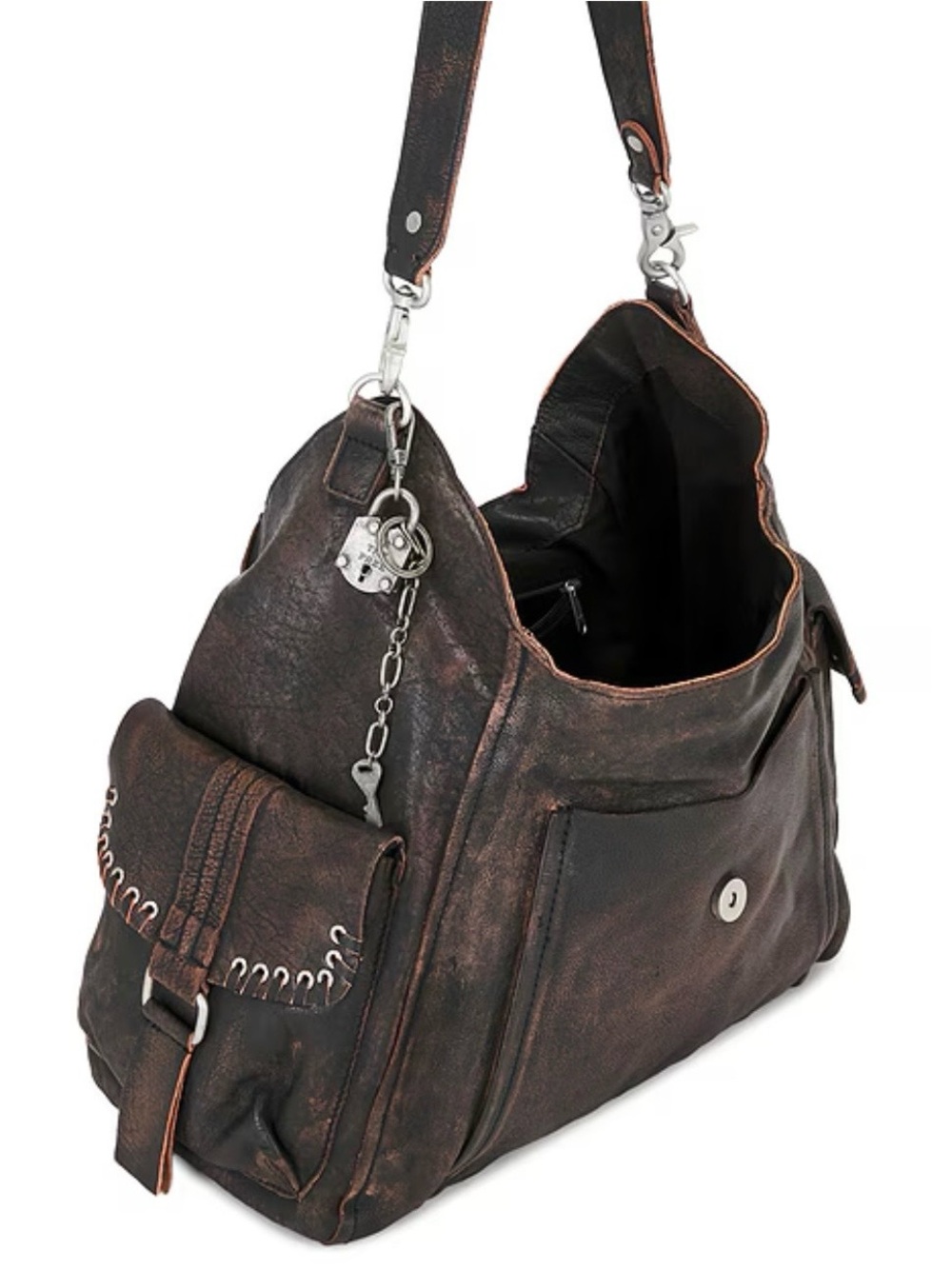 We The Free Baby Leigh Distressed Tote - Aged Graphite - Picture 4 of 11